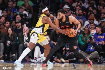 唐斯22+11哈特33分 尼克斯击败步行者4连胜